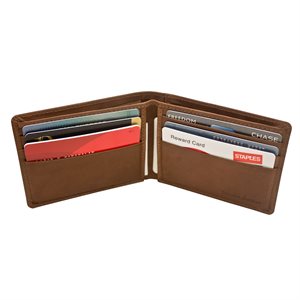 Men's Slim Bifold Wallet with Back I.D.