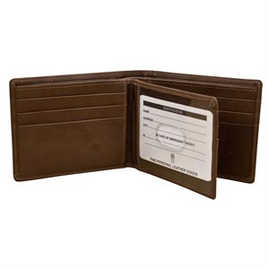 Men's Wallet Bifold with Center Flip