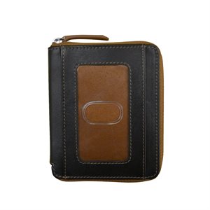 Two Tone Small Zip Around Wallet